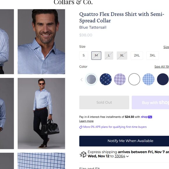 Men’s Collars & Co Button-Down Shirts - Picture 2 of 7